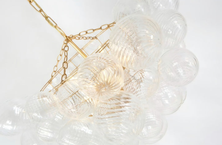 Veluno Chandelier - Modern Glass Bubble Light for Living Room