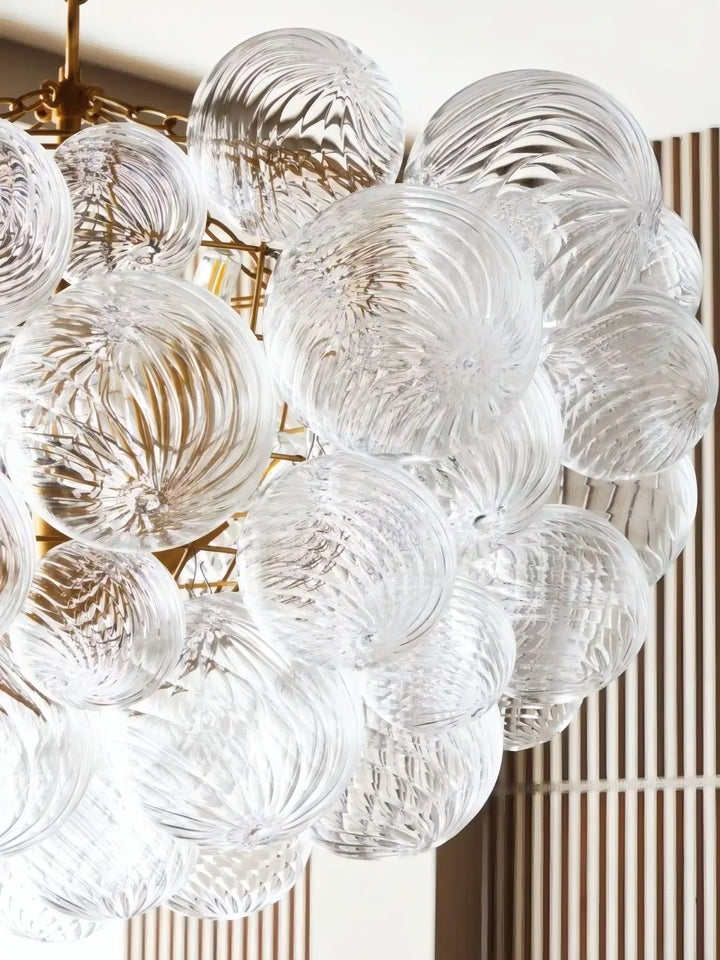 Veluno Chandelier - Modern Glass Bubble Light for Living Room