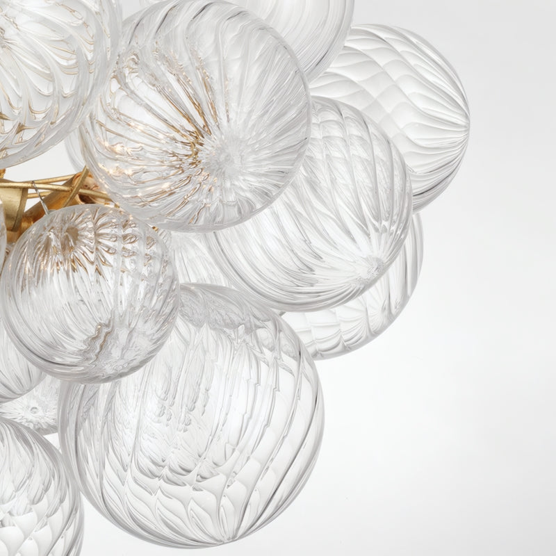 Veluno Chandelier - Modern Glass Bubble Light for Living Room
