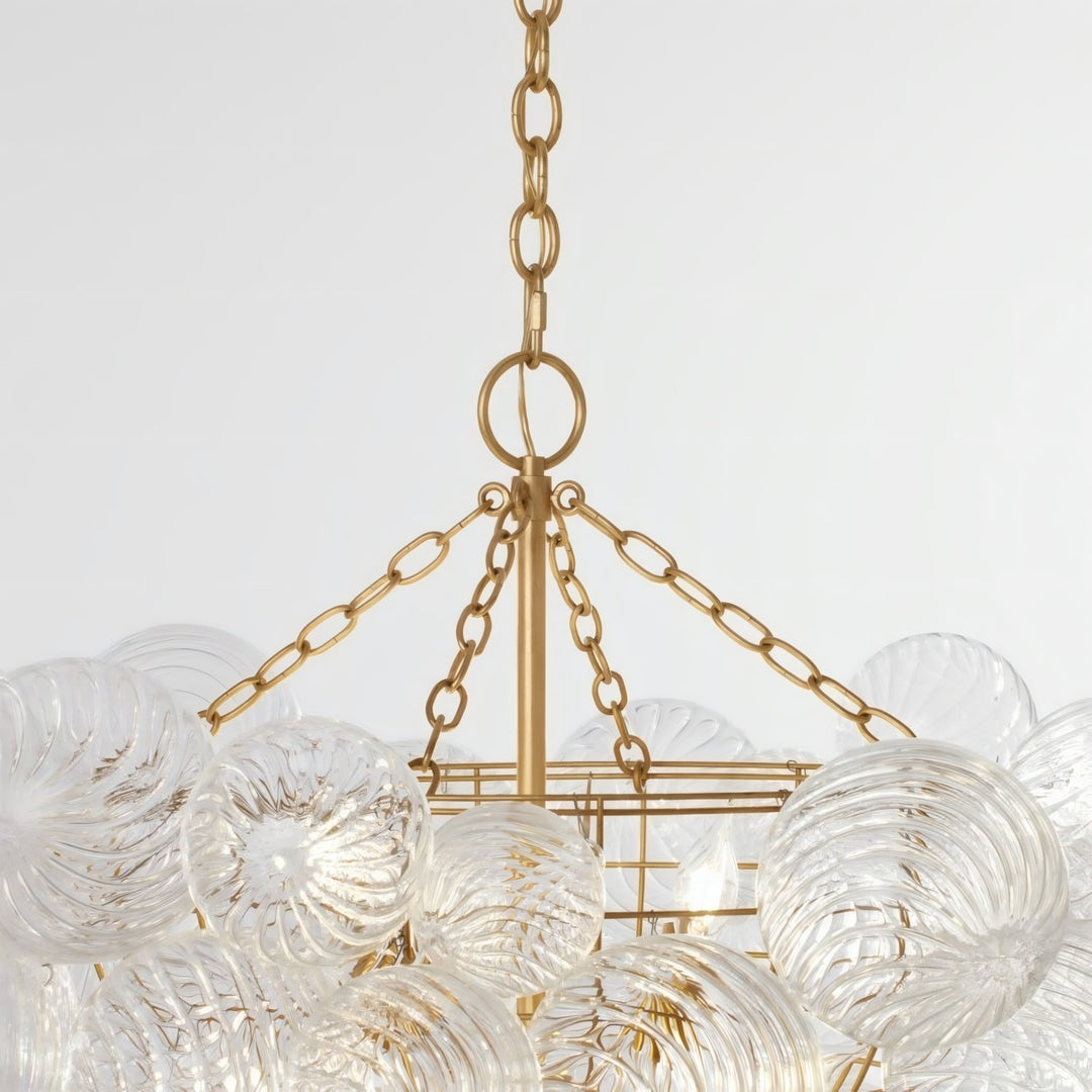Veluno Chandelier - Modern Glass Bubble Light for Living Room