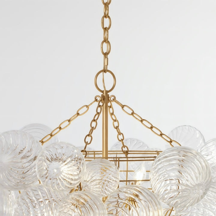 Veluno Chandelier - Modern Glass Bubble Light for Living Room