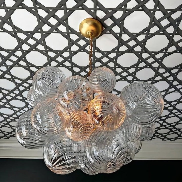 Veluno Chandelier - Modern Glass Bubble Light for Living Room
