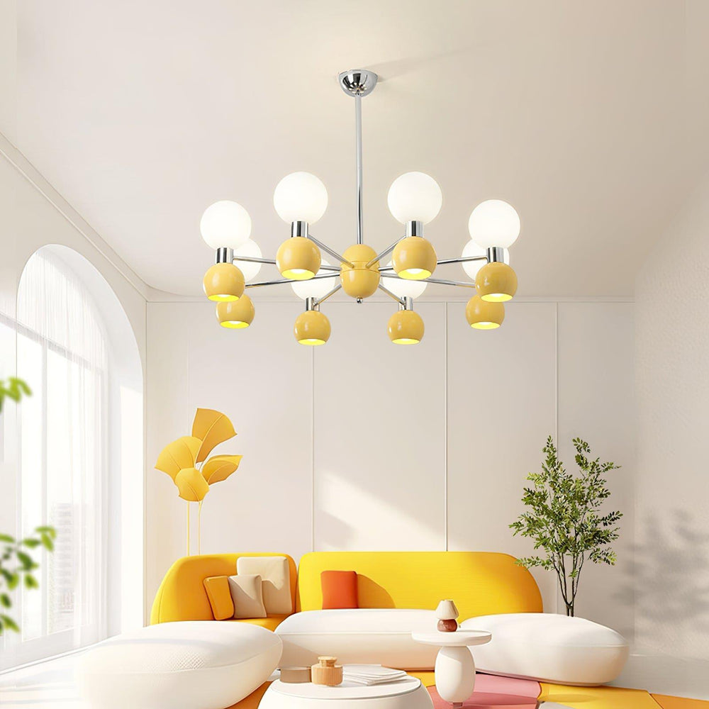 Vera Bicolor Chandelier | Modern Metal & Glass Ceiling Light | Vinlighting | Vinlighting