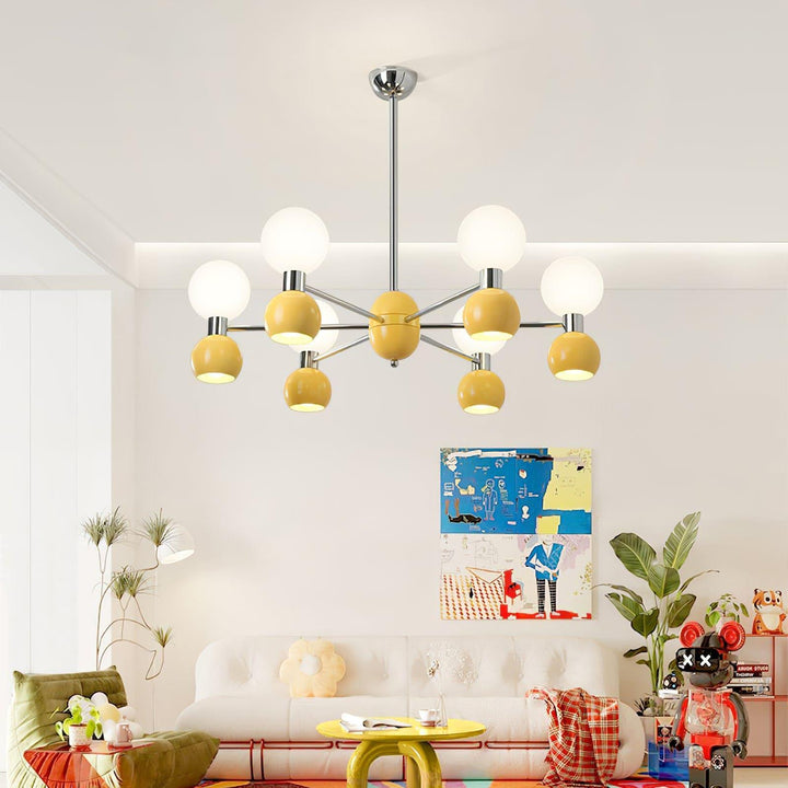 Vera Bicolor Chandelier | Modern Metal & Glass Ceiling Light | Vinlighting | Vinlighting