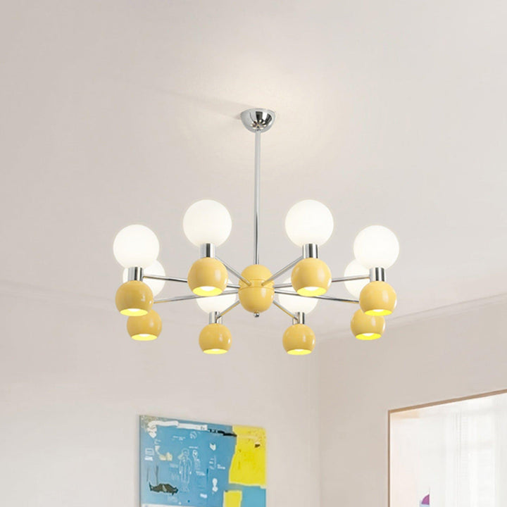 Vera Bicolor Chandelier | Modern Metal & Glass Ceiling Light | Vinlighting | Vinlighting