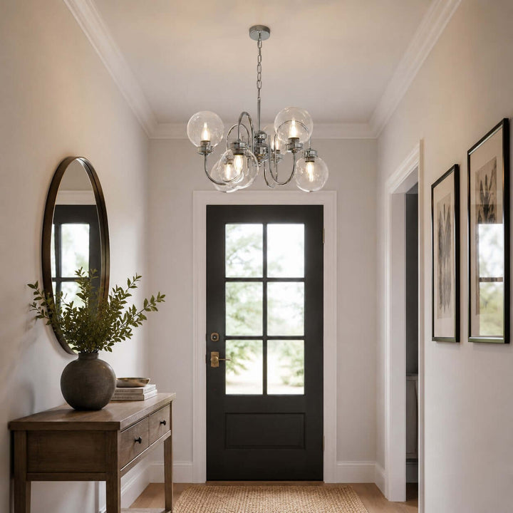 Verene Minimalist Globe Chandelier - Modern Glass Dining Room Light | Vinlighting