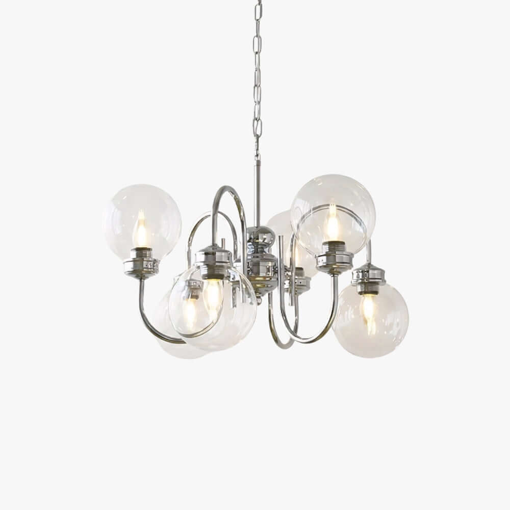 Verene Minimalist Globe Chandelier - Modern Glass Dining Room Light | Vinlighting