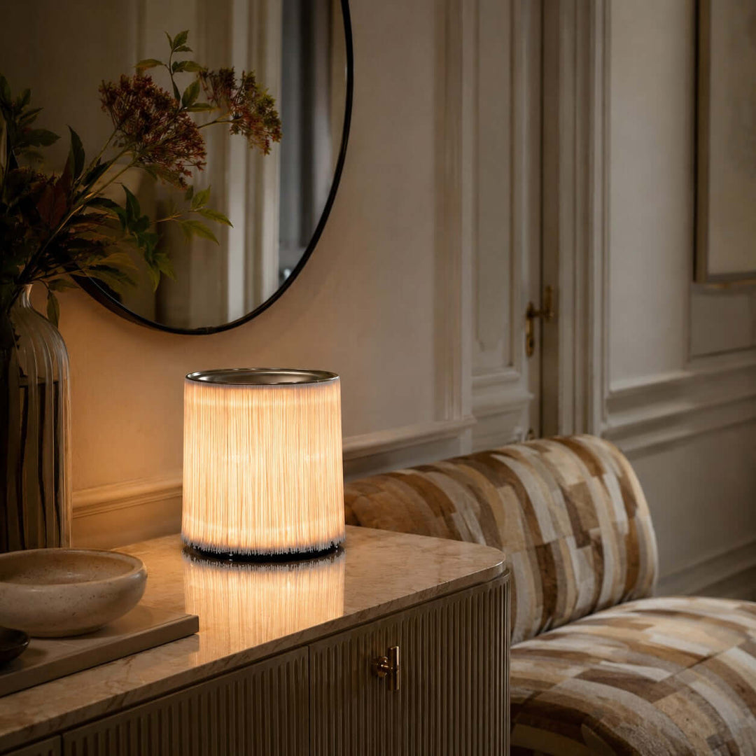 Verlune Table Lamp - Minimal Vintage Fringe Ambient Table Lamp | Vinlighting