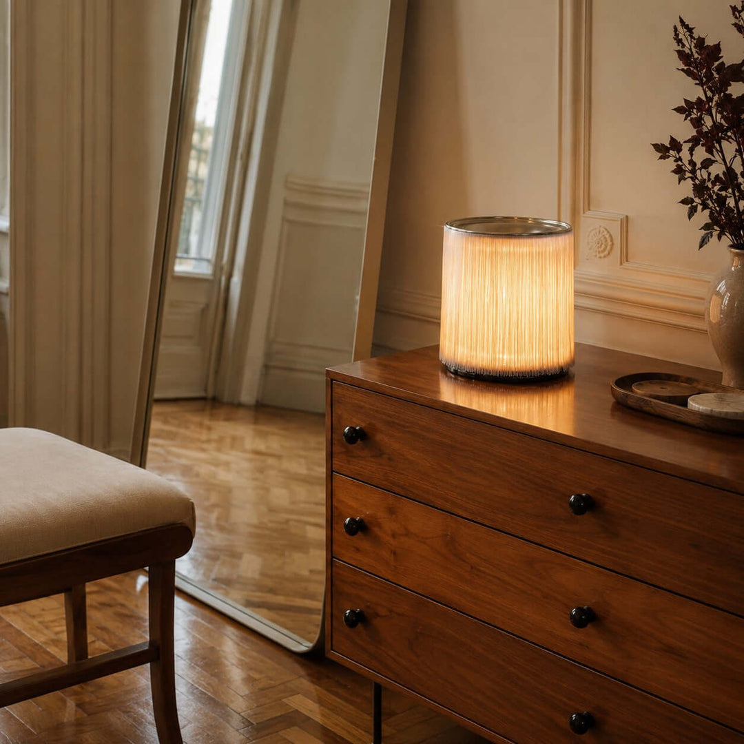 Verlune Table Lamp - Minimal Vintage Fringe Ambient Table Lamp | Vinlighting
