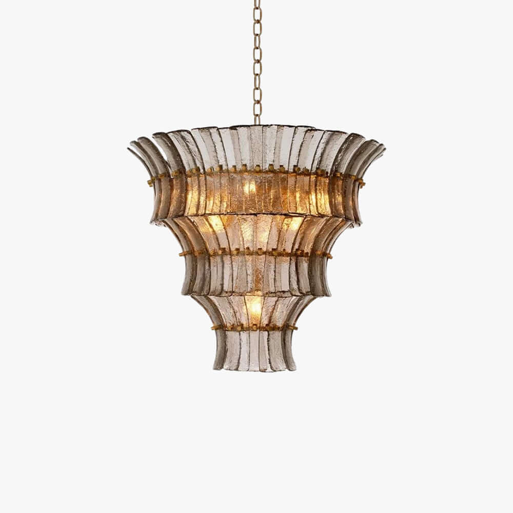 Vessara Chandelier | French Vintage Gray Glass Chandelier