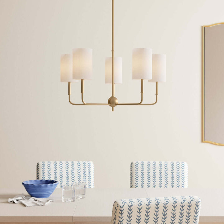 Vexilun Chandelier - Modern Minimalist Fabric Lighting for Dining Area