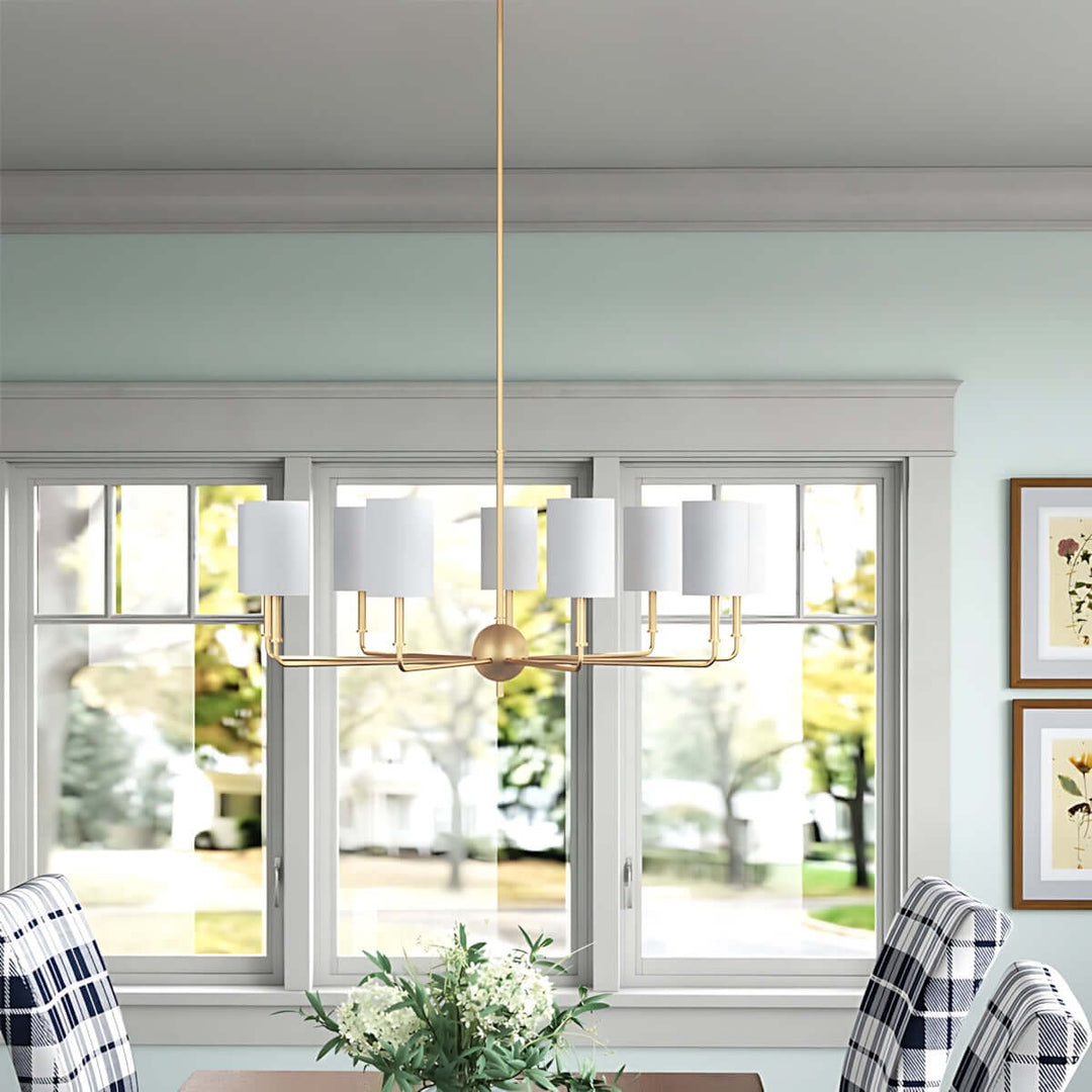Vexilun Chandelier - Modern Minimalist Fabric Lighting for Dining Area
