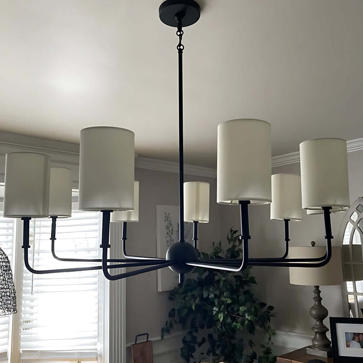 Vexilun Chandelier - Modern Minimalist Fabric Lighting for Dining Area