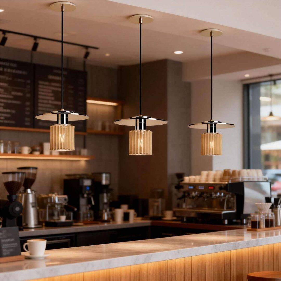 Vexlira Pendant Light – Minimalist Fabric Bar Counter Lamp