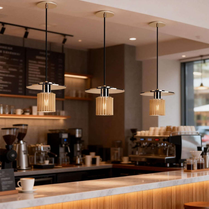 Vexlira Pendant Light – Minimalist Fabric Bar Counter Lamp