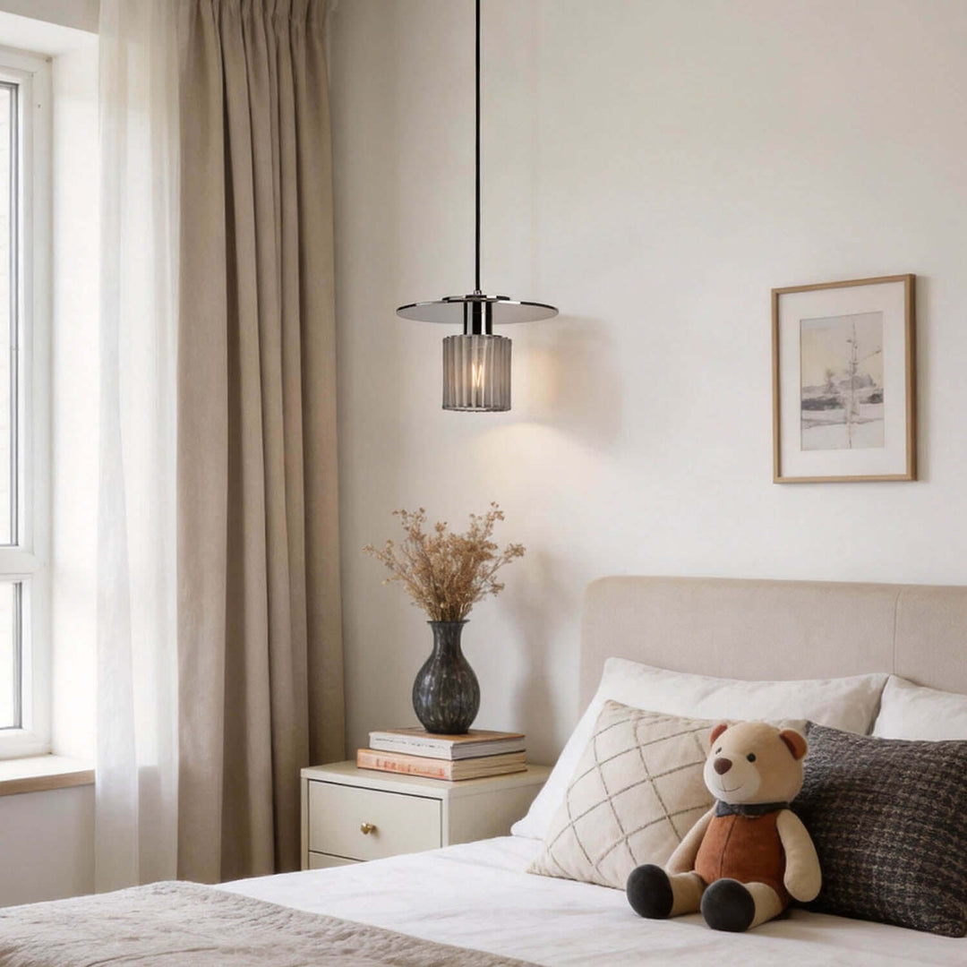 Vexlira Pendant Light – Minimalist Fabric Bar Counter Lamp