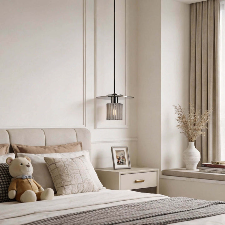 Vexlira Pendant Light – Minimalist Fabric Bar Counter Lamp