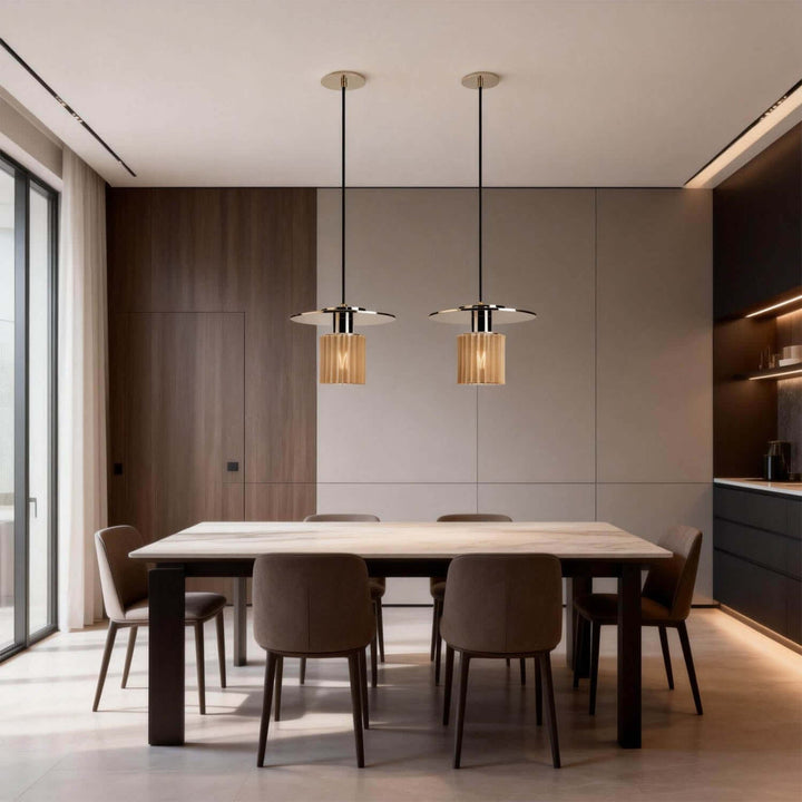 Vexlira Pendant Light – Minimalist Fabric Bar Counter Lamp