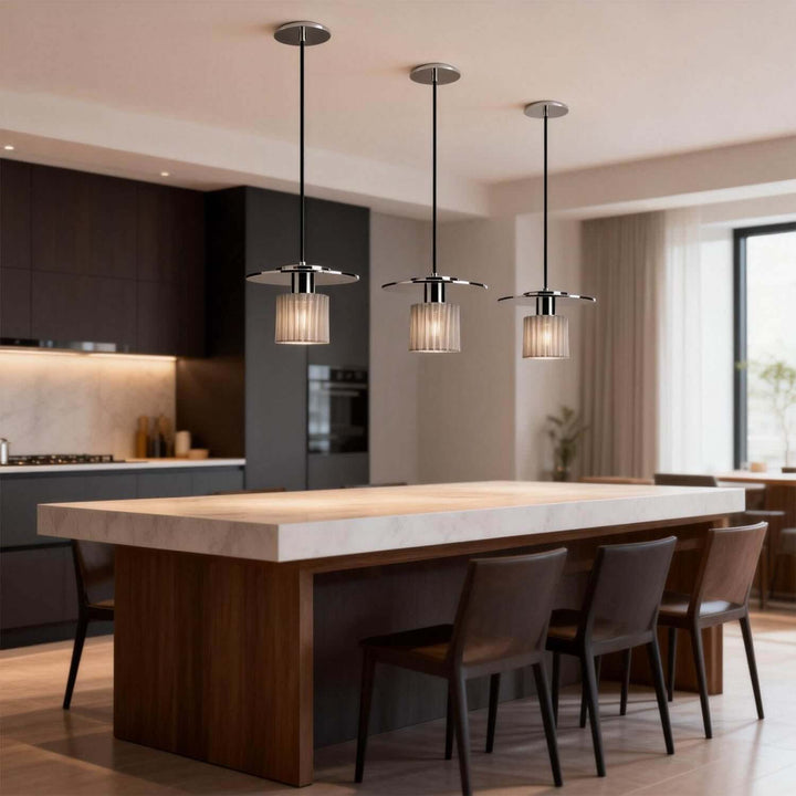 Vexlira Pendant Light – Minimalist Fabric Bar Counter Lamp