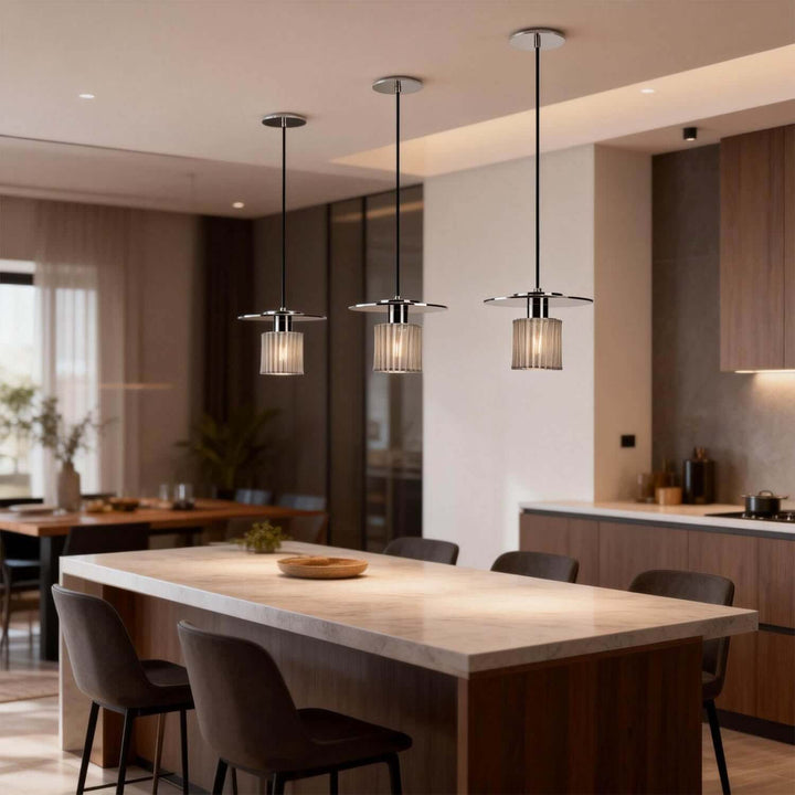 Vexlira Pendant Light – Minimalist Fabric Bar Counter Lamp