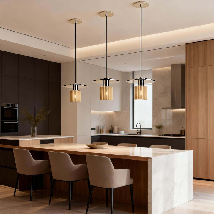Vexlira Pendant Light – Minimalist Fabric Bar Counter Lamp
