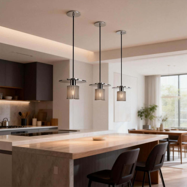 Vexlira Pendant Light – Minimalist Fabric Bar Counter Lamp