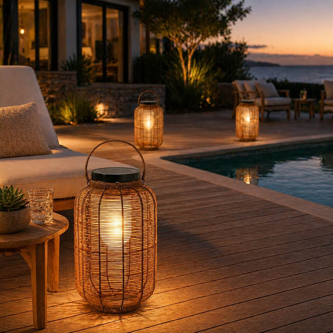 Veylora Solar Floor Lamp - Solar Lantern Outdoor Lighting