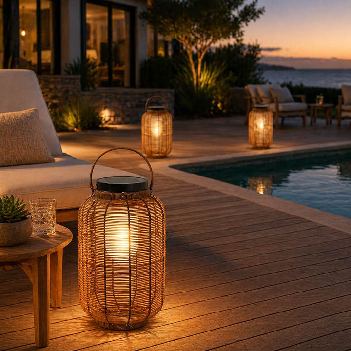 Veylora Solar Floor Lamp - Solar Lantern Outdoor Lighting