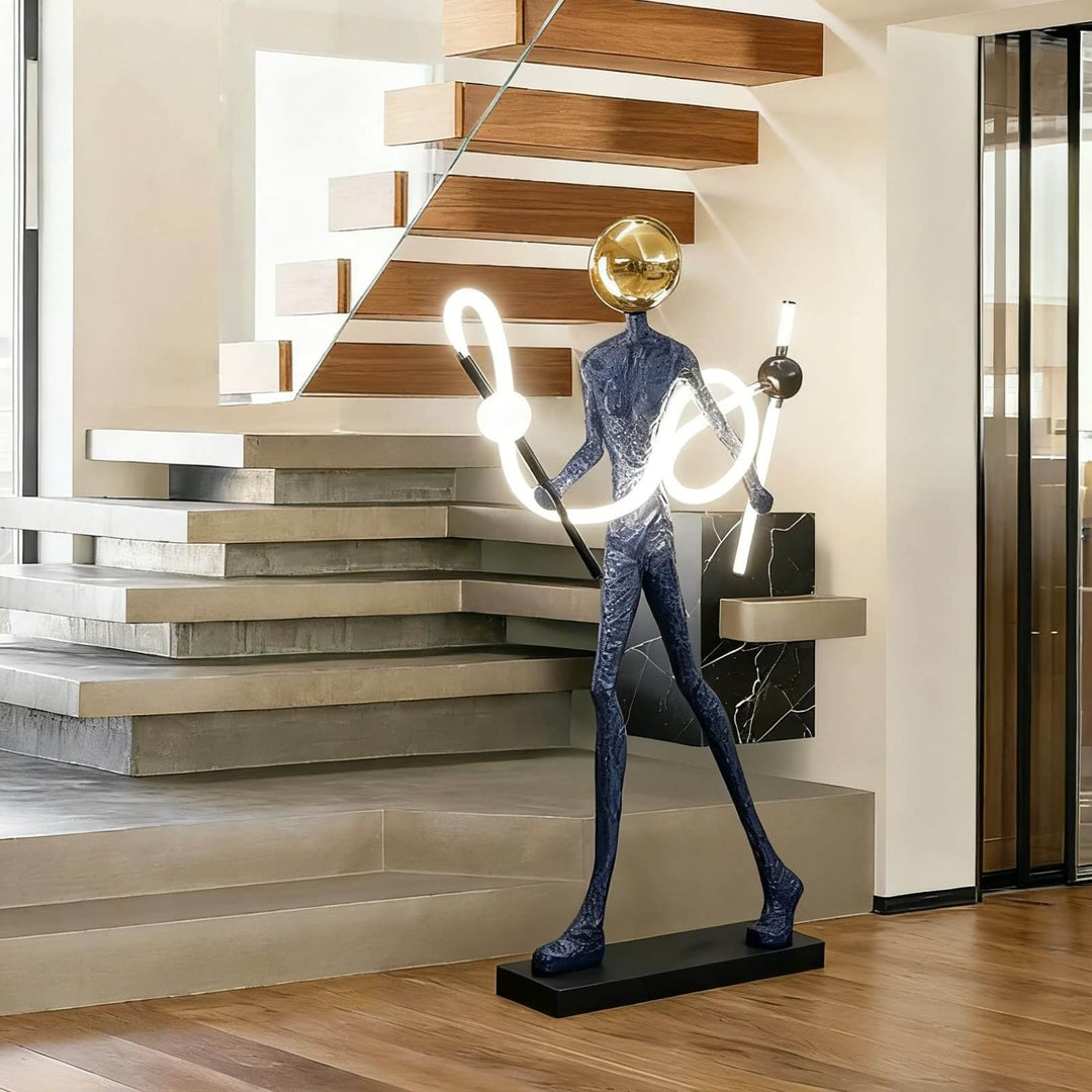 Vezqo Art Deco Floor Lamp – Bold Art Sculpture Floor Lamp