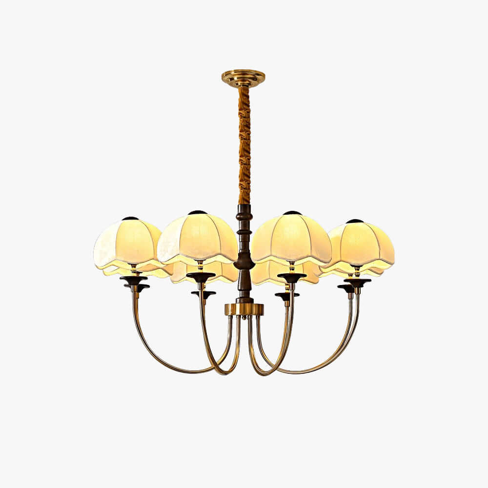 Vilano Chandelier – French Retro Printed Fabric Living Room