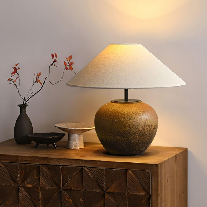 Vintage Ceramic Table Lamp | Fabric Lampshade丨Vinlighting | Vinlighting | Vinlighting