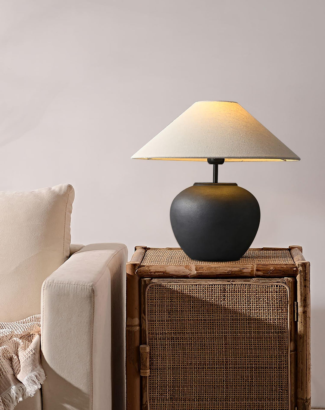 Vintage Ceramic Table Lamp | Fabric Lampshade丨Vinlighting | Vinlighting | Vinlighting