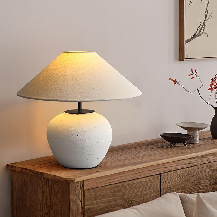 Vintage Ceramic Table Lamp | Fabric Lampshade丨Vinlighting | Vinlighting | Vinlighting