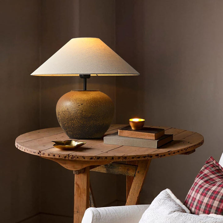 Vintage Ceramic Table Lamp | Fabric Lampshade丨Vinlighting | Vinlighting | Vinlighting