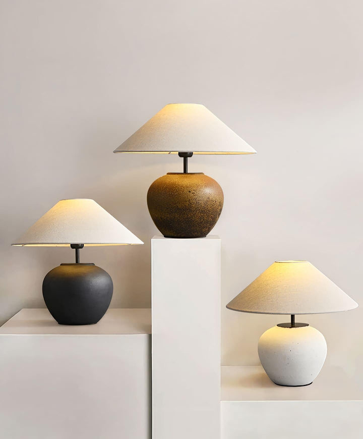 Vintage Ceramic Table Lamp | Fabric Lampshade丨Vinlighting | Vinlighting | Vinlighting