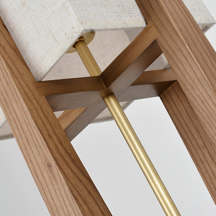 Vintage Mid Century Tall Wood Floor Lamp for Living Room & Office | Vinlighting | Vinlighting