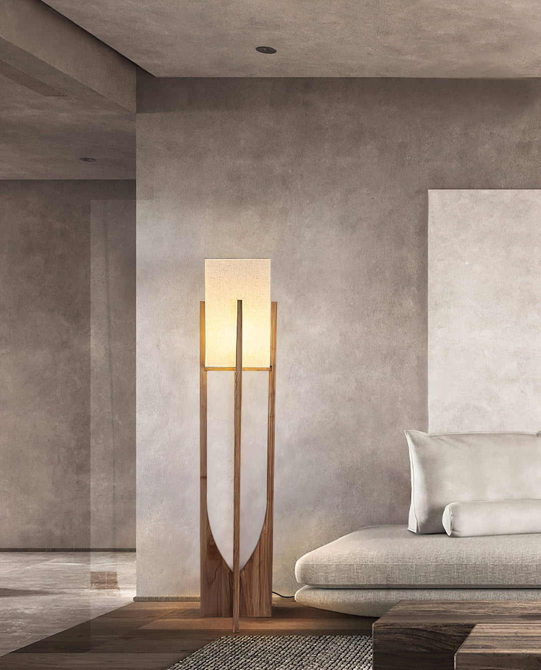 Vintage Mid Century Tall Wood Floor Lamp for Living Room & Office | Vinlighting | Vinlighting