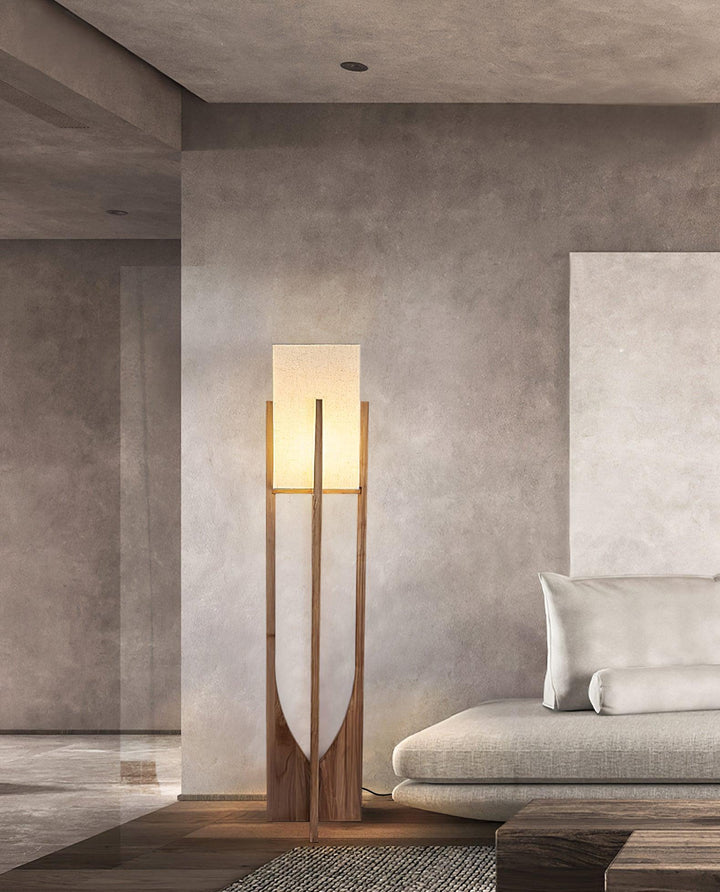 Vintage Mid Century Tall Wood Floor Lamp for Living Room & Office | Vinlighting | Vinlighting