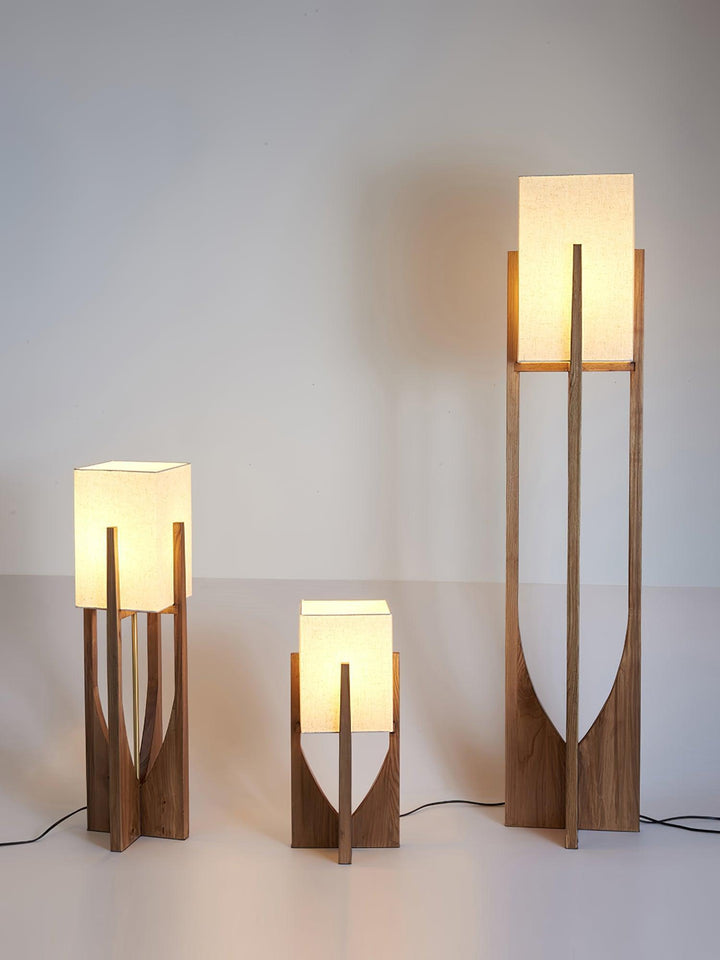 Vintage Mid Century Tall Wood Floor Lamp for Living Room & Office | Vinlighting | Vinlighting