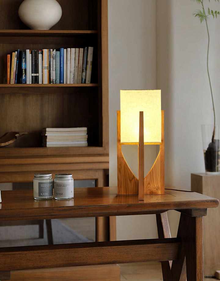 Vintage Mid Century Tall Wood Floor Lamp for Living Room & Office | Vinlighting | Vinlighting