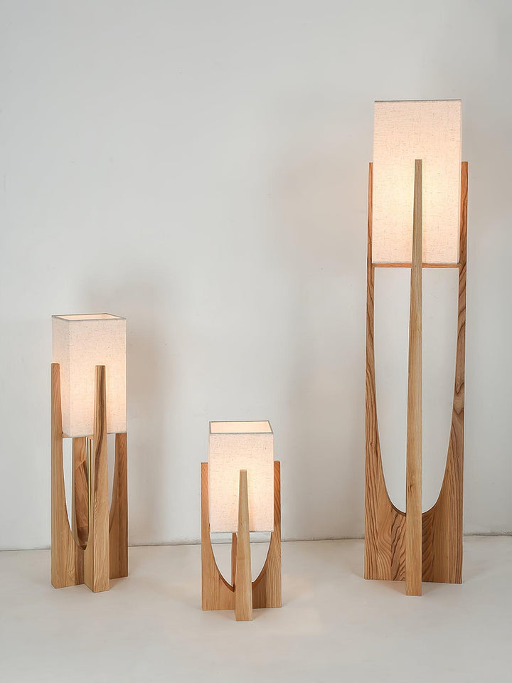 Vintage Mid Century Tall Wood Floor Lamp for Living Room & Office | Vinlighting | Vinlighting