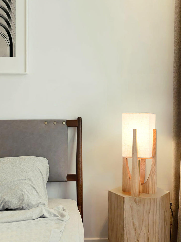 Vintage Mid Century Tall Wood Floor Lamp for Living Room & Office | Vinlighting | Vinlighting