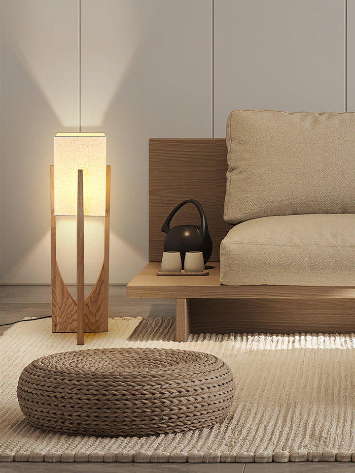 Vintage Mid Century Tall Wood Floor Lamp for Living Room & Office | Vinlighting | Vinlighting