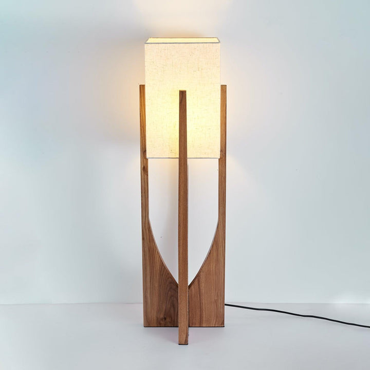 Vintage Mid Century Tall Wood Floor Lamp for Living Room & Office | Vinlighting | Vinlighting