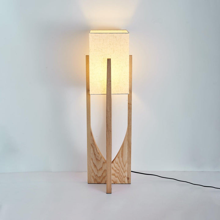Vintage Mid Century Tall Wood Floor Lamp for Living Room & Office | Vinlighting | Vinlighting