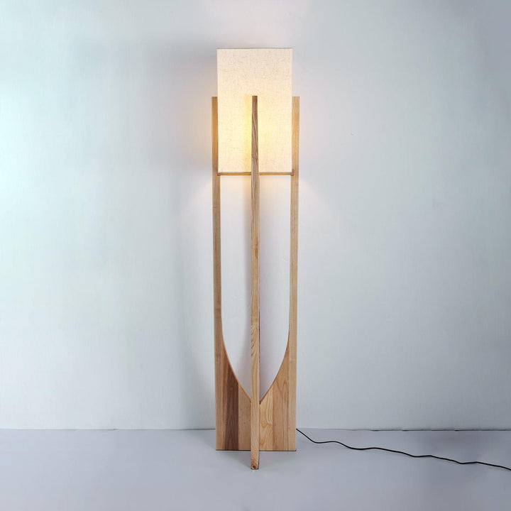 Vintage Mid Century Tall Wood Floor Lamp for Living Room & Office | Vinlighting | Vinlighting