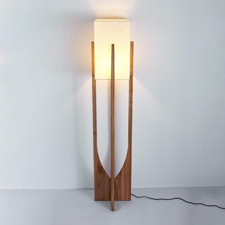 Vintage Mid Century Tall Wood Floor Lamp for Living Room & Office | Vinlighting | Vinlighting