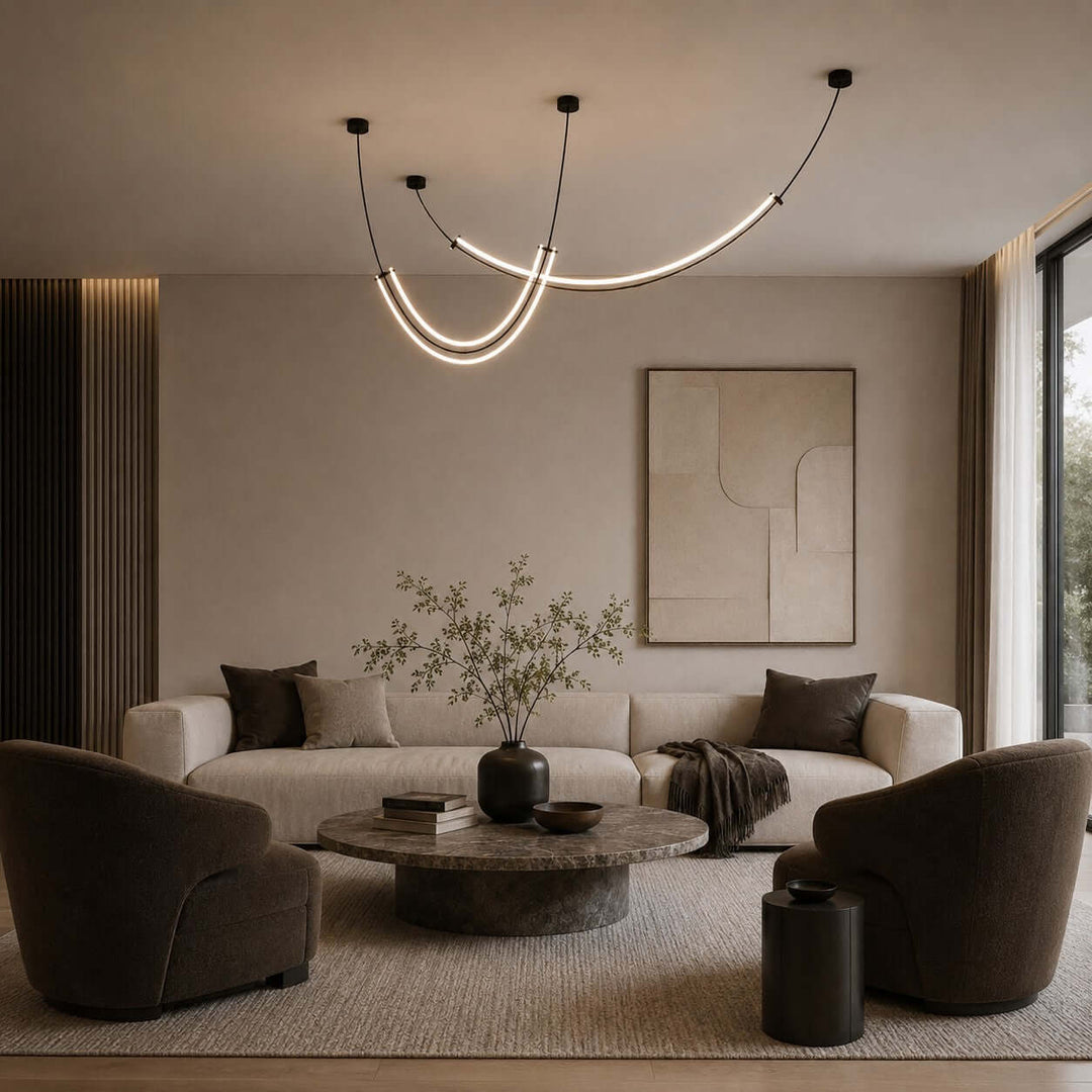 Vionna Linear Chandelier - Contemporary Acrylic Art Decor Light | Vinlighting
