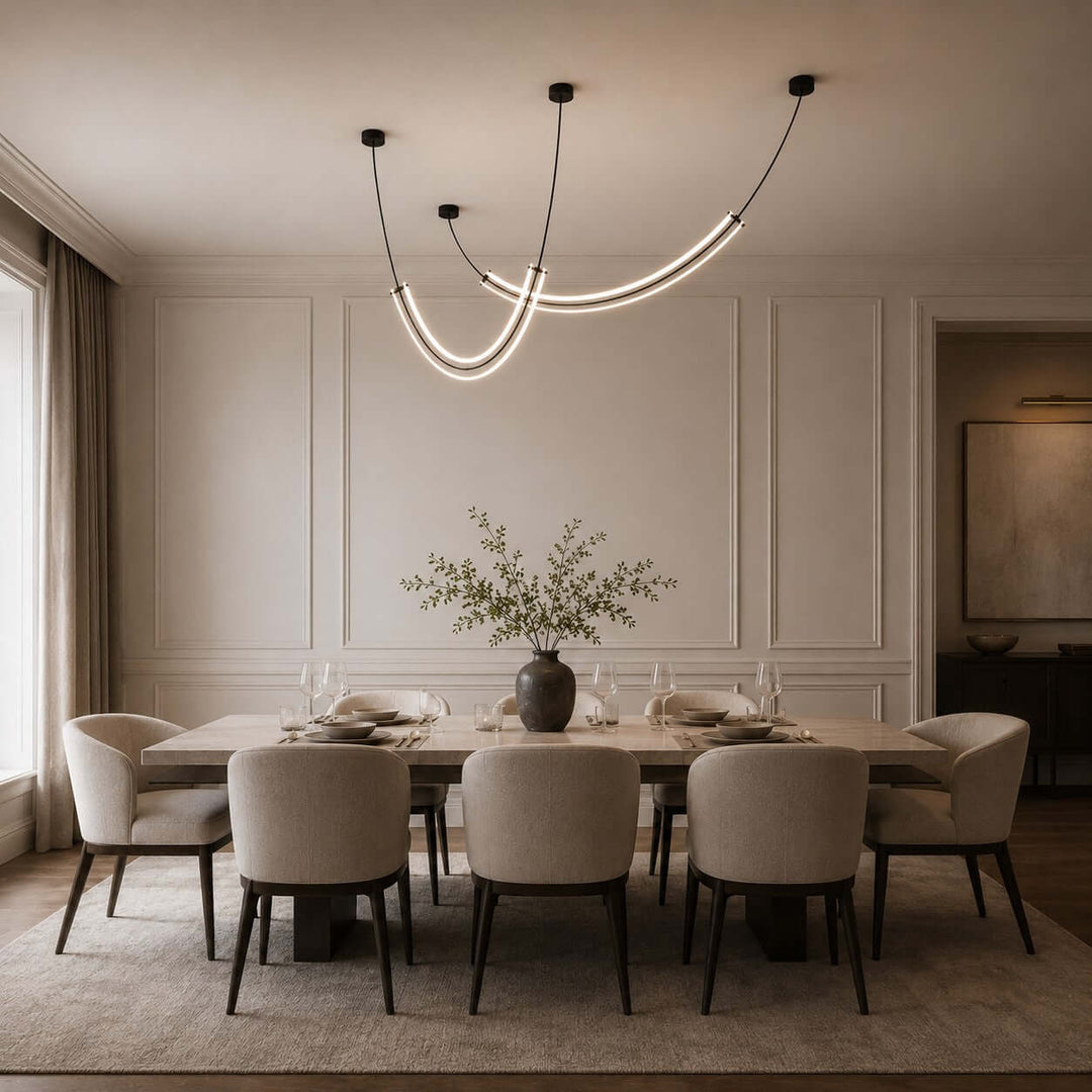 Vionna Linear Chandelier - Contemporary Acrylic Art Decor Light | Vinlighting