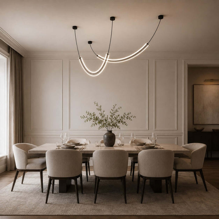 Vionna Linear Chandelier - Contemporary Acrylic Art Decor Light | Vinlighting
